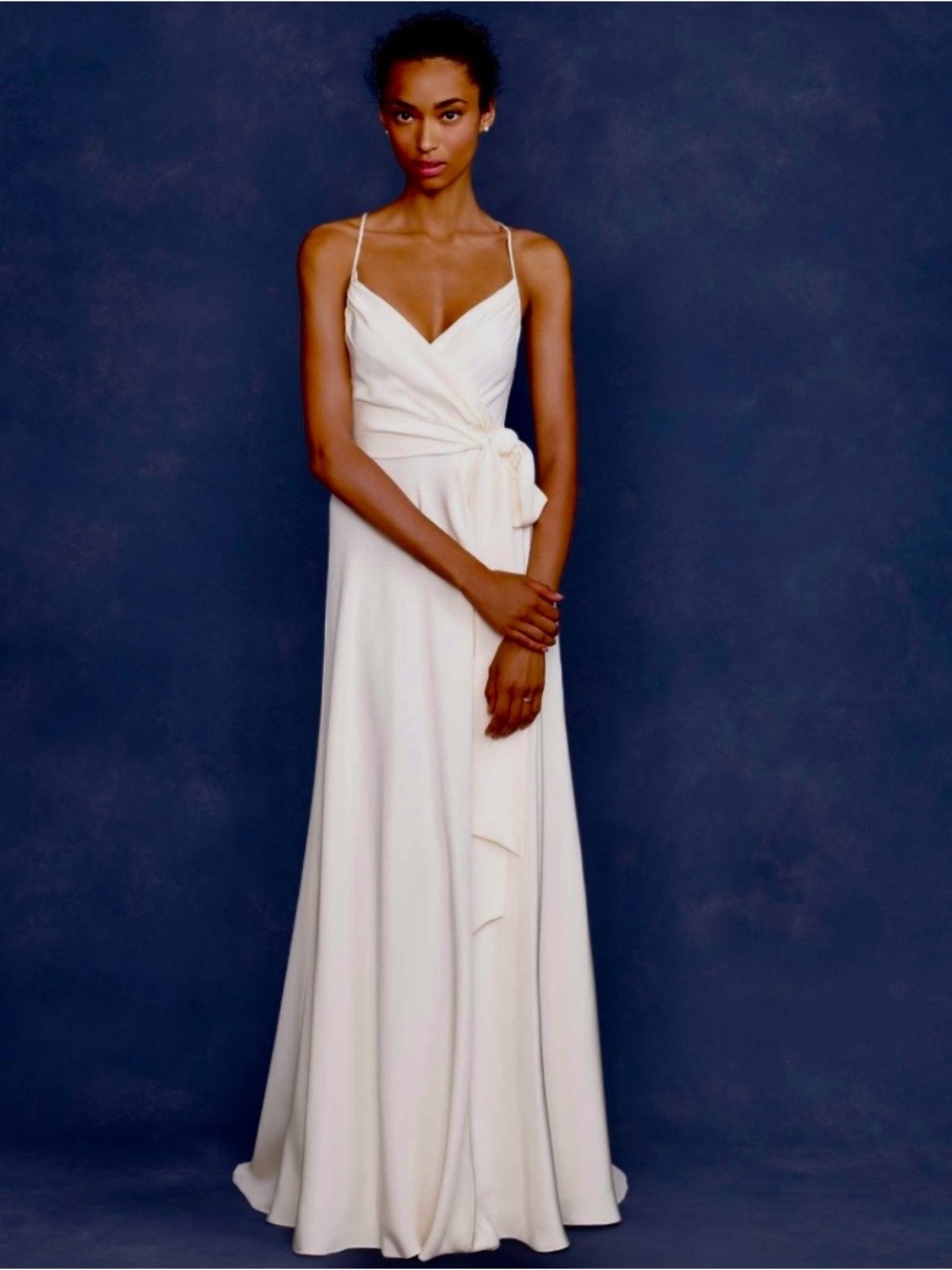 Silk J Crew Wedding 
Dress with Small Train with Sash EUC